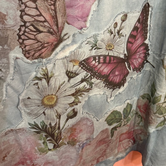 NWT A Rare Bird Butterfly Garden T Shirt Dress - Picture 10 of 13